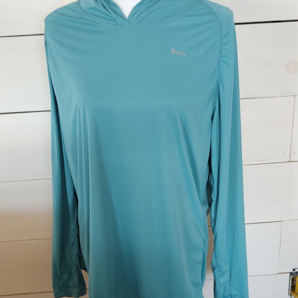 Women's Teal Athletic Hoodie by Willit. 2xl